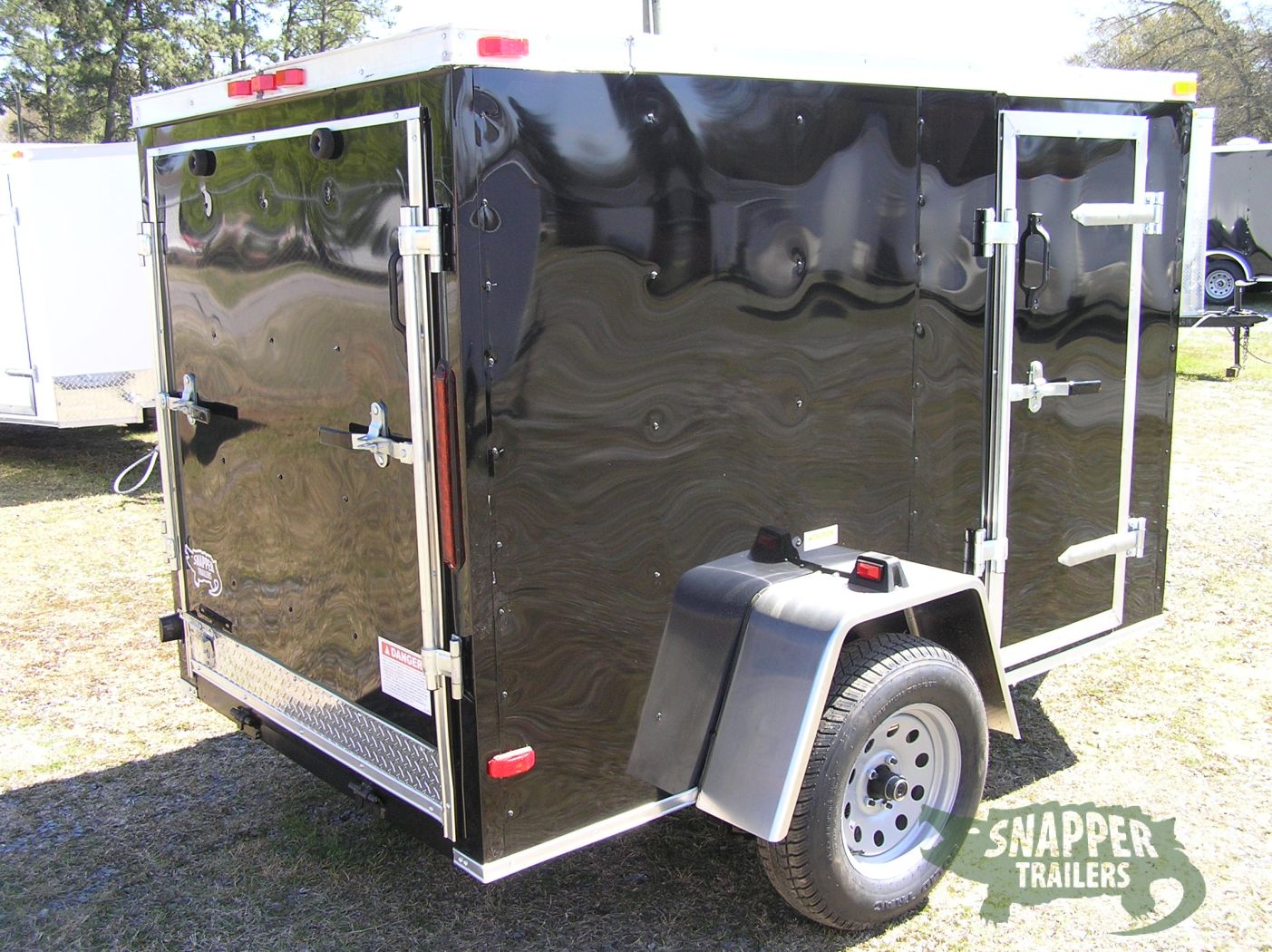 South Georgia Cargo 5x8 SA Trailer - Black, Ramp, Side Door - Image 9