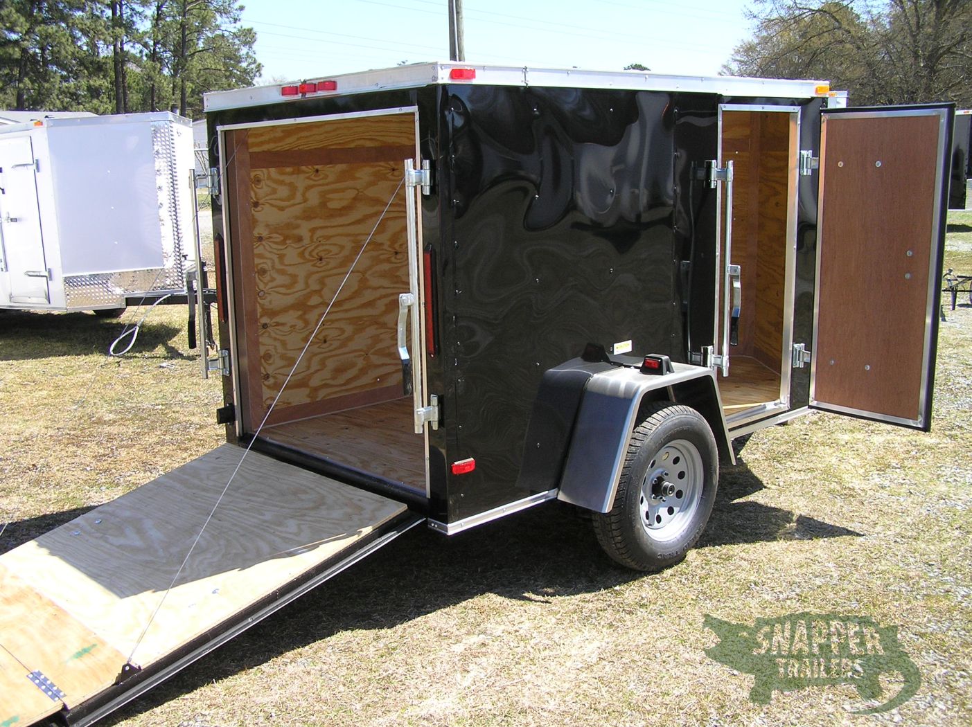 South Georgia Cargo 5x8 SA Trailer - Black, Ramp, Side Door - Image 8