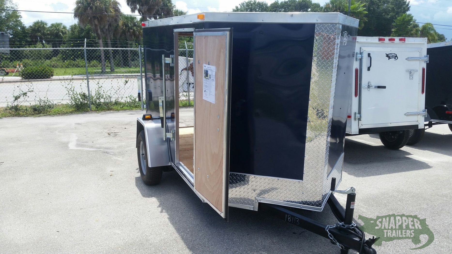 South Georgia Cargo 5x8 SA Trailer - Blue, Ramp, Side Door - Image 12