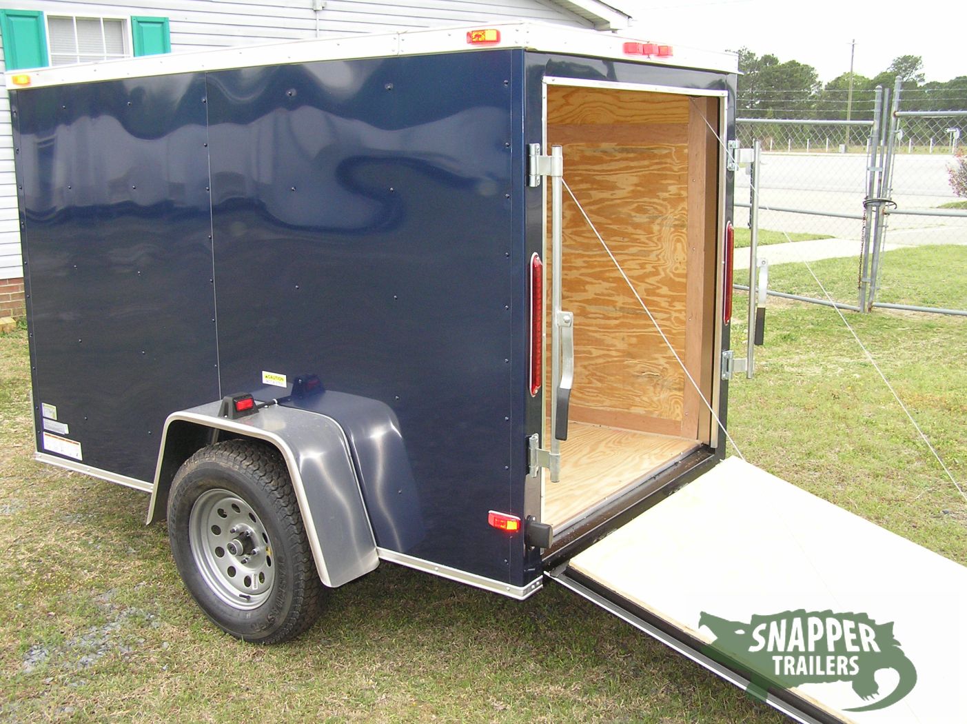 South Georgia Cargo 5x8 SA Trailer - Blue, Ramp, Side Door - Image 4