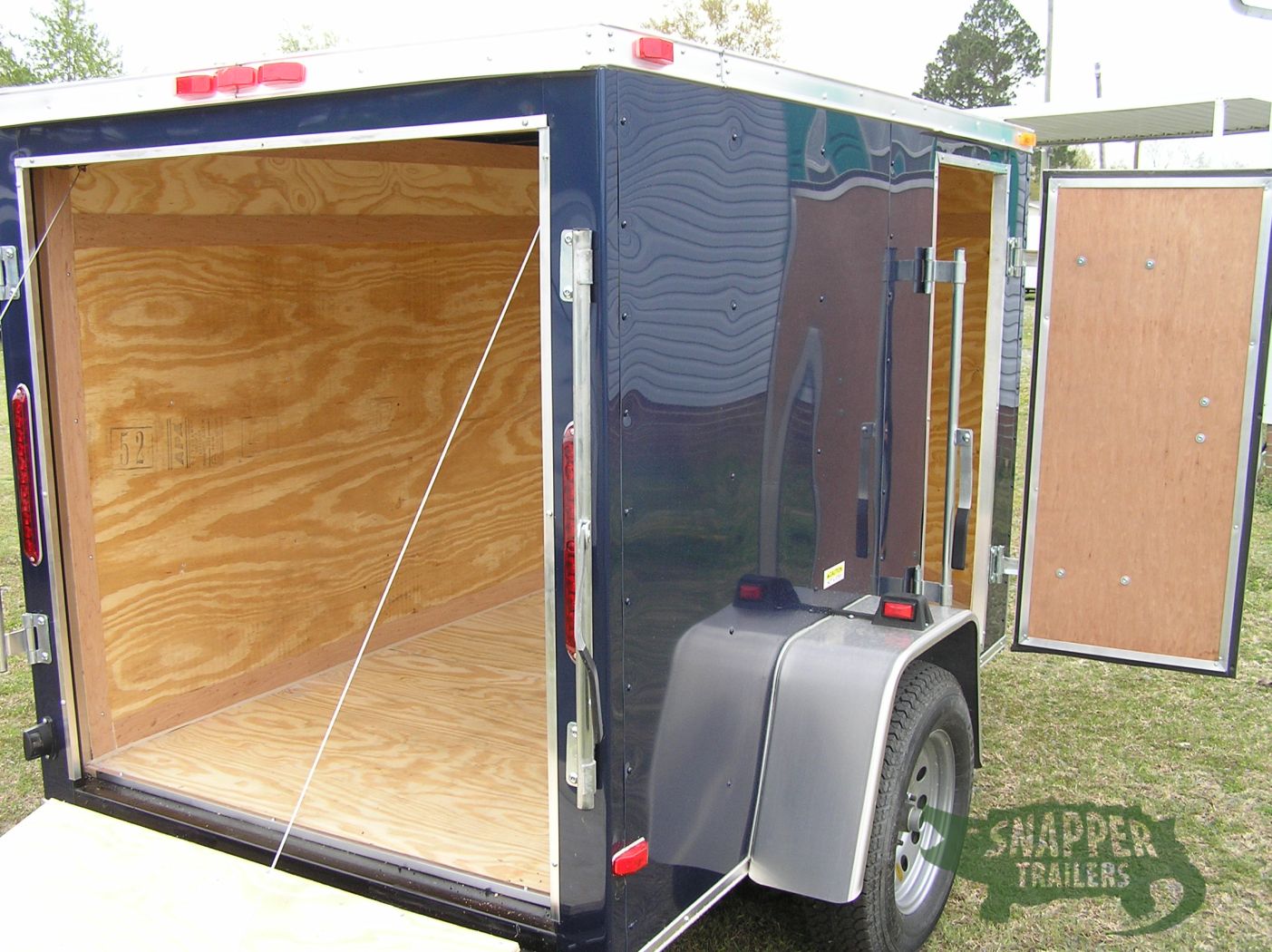 South Georgia Cargo 5x8 SA Trailer - Blue, Ramp, Side Door - Image 8