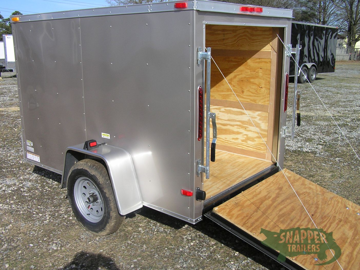 South Georgia Cargo 5x8 SA Trailer - Champagne, Ramp, Side Door - Image 4