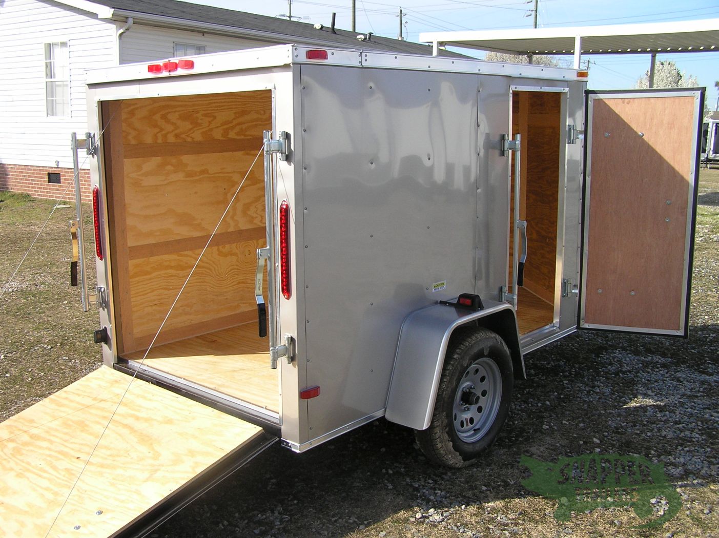 South Georgia Cargo 5x8 SA Trailer - Champagne, Ramp, Side Door - Image 8