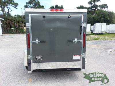 South Georgia Cargo 5x8 SA Trailer - Charcoal Gray, Ramp, Side Door - Image 7