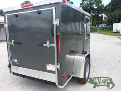 South Georgia Cargo 5x8 SA Trailer - Charcoal Gray, Ramp, Side Door - Image 9