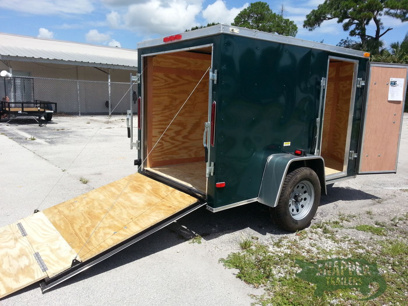South Georgia Cargo 5x8 SA Trailer - Green, Ramp, Side Door - Image 8