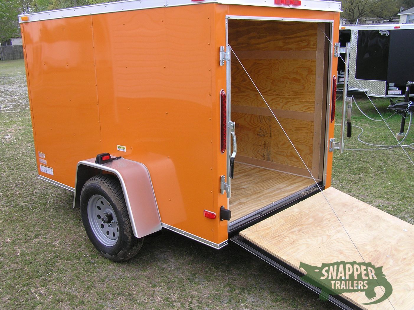 South Georgia Cargo 5x8 SA Trailer - Orange, Ramp, Side Door - Image 4