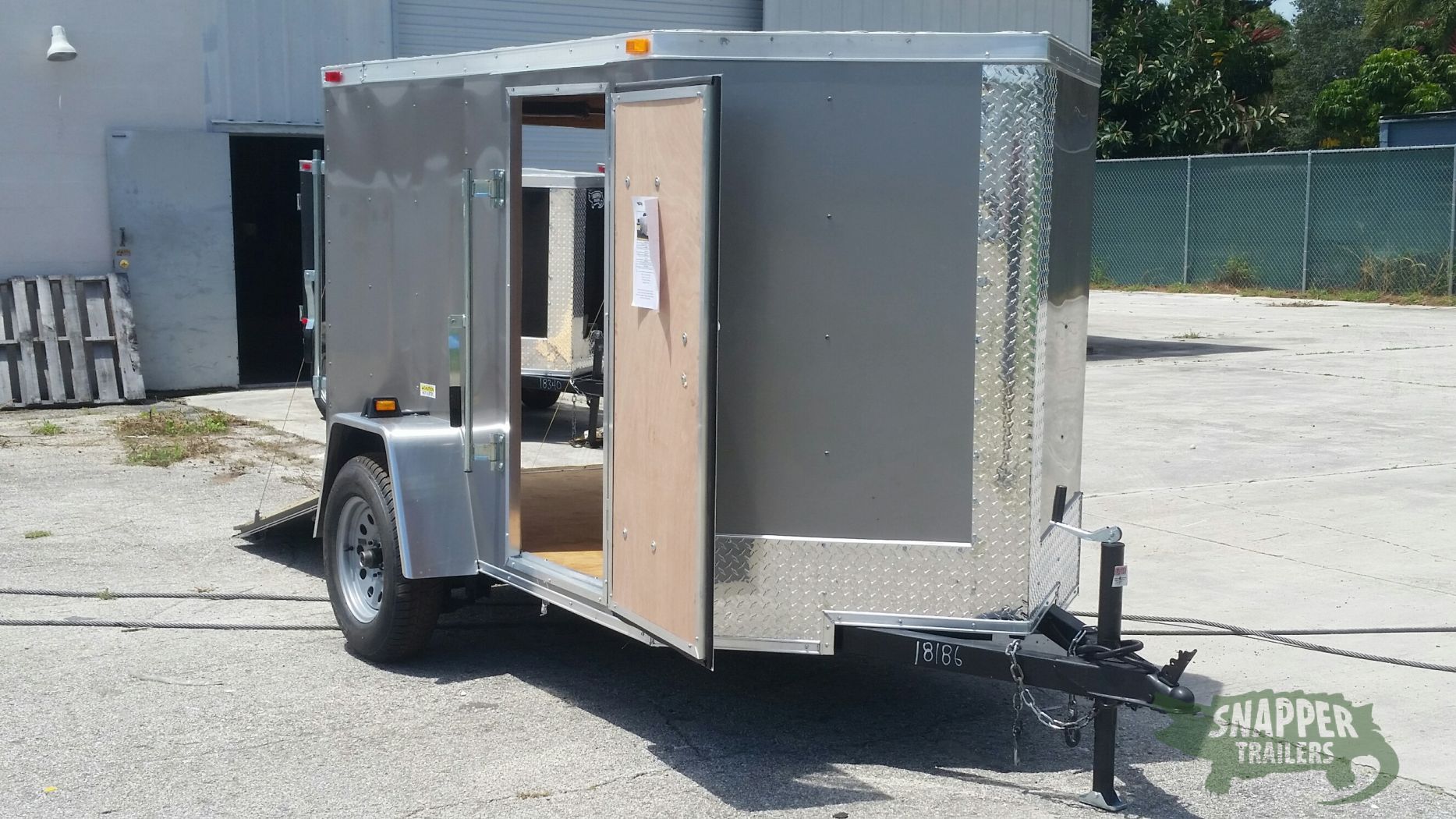 South Georgia Cargo 5x8 SA Trailer - Pewter, Ramp, Side Door - Image 12