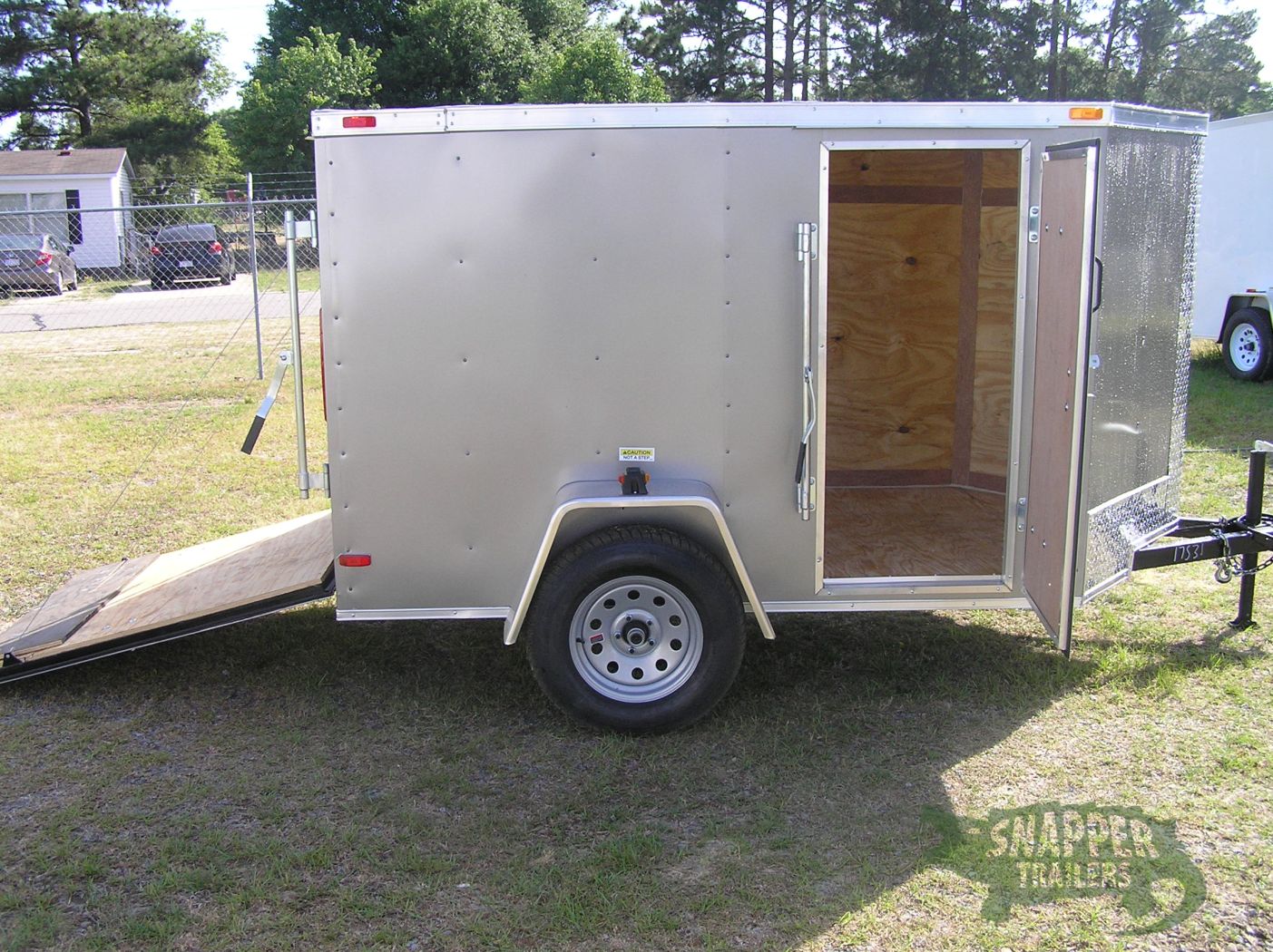 South Georgia Cargo 5x8 SA Trailer - Pewter, Ramp, Side Door - Image 10