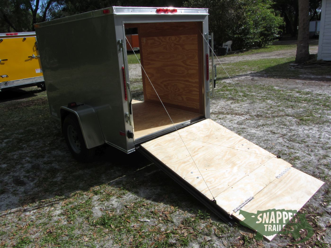 South Georgia Cargo 5x8 SA Trailer - Silver Frost, Ramp, Side Door - Image 5