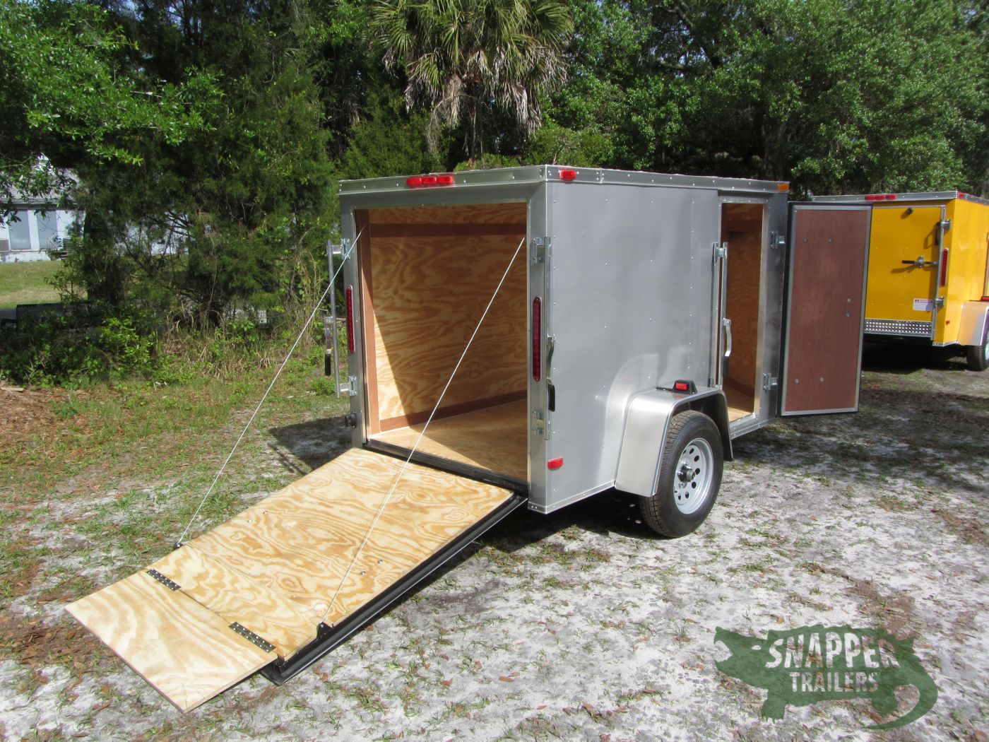 South Georgia Cargo 5x8 SA Trailer - Silver Frost, Ramp, Side Door - Image 9
