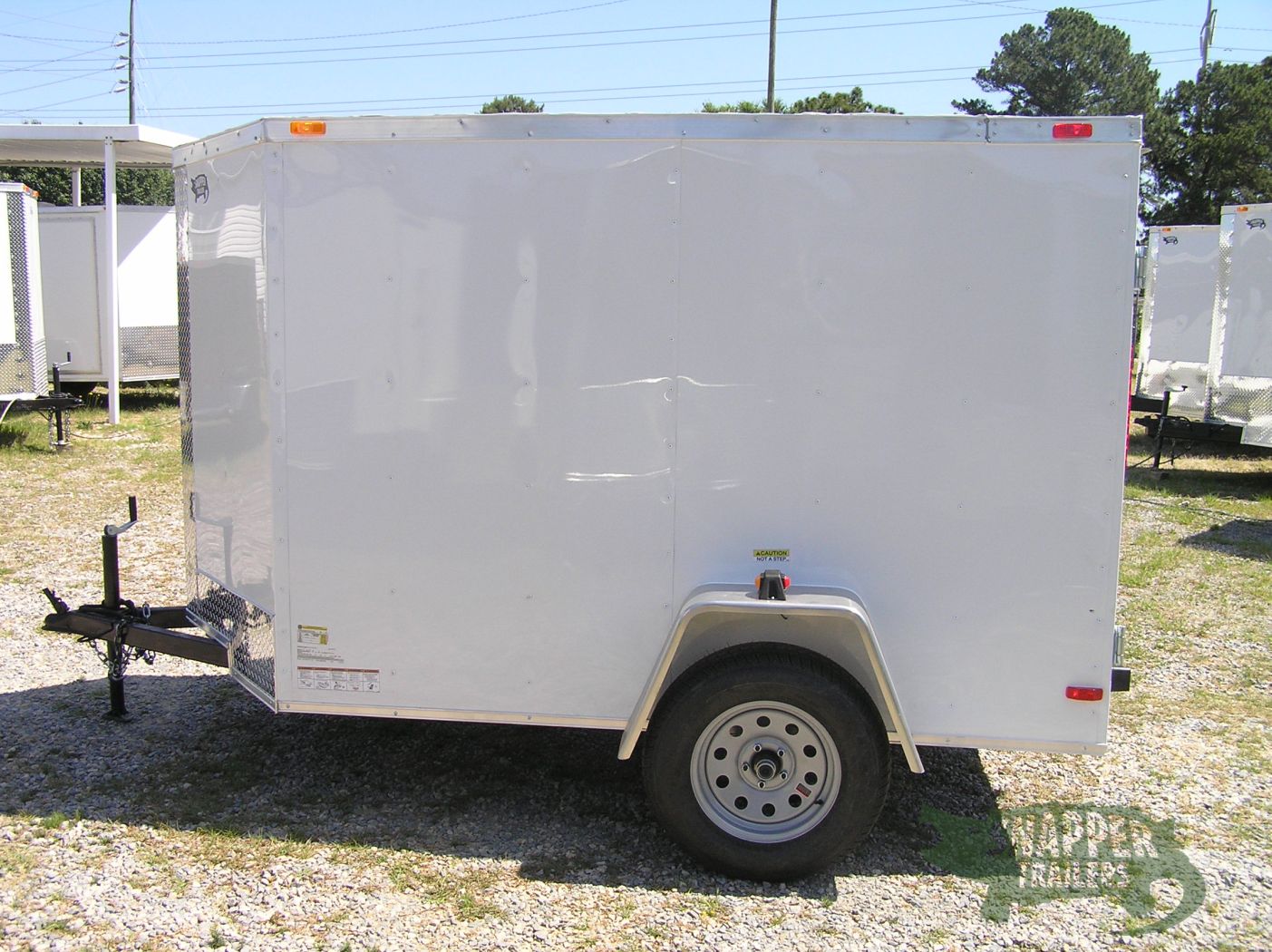 South Georgia Cargo 5x8 SA Trailer - White, Double Doors, Side Door, Extra Height - Image 3