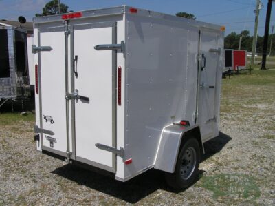 South Georgia Cargo 5x8 SA Trailer - White, Double Doors, Side Door, Extra Height - Image 9
