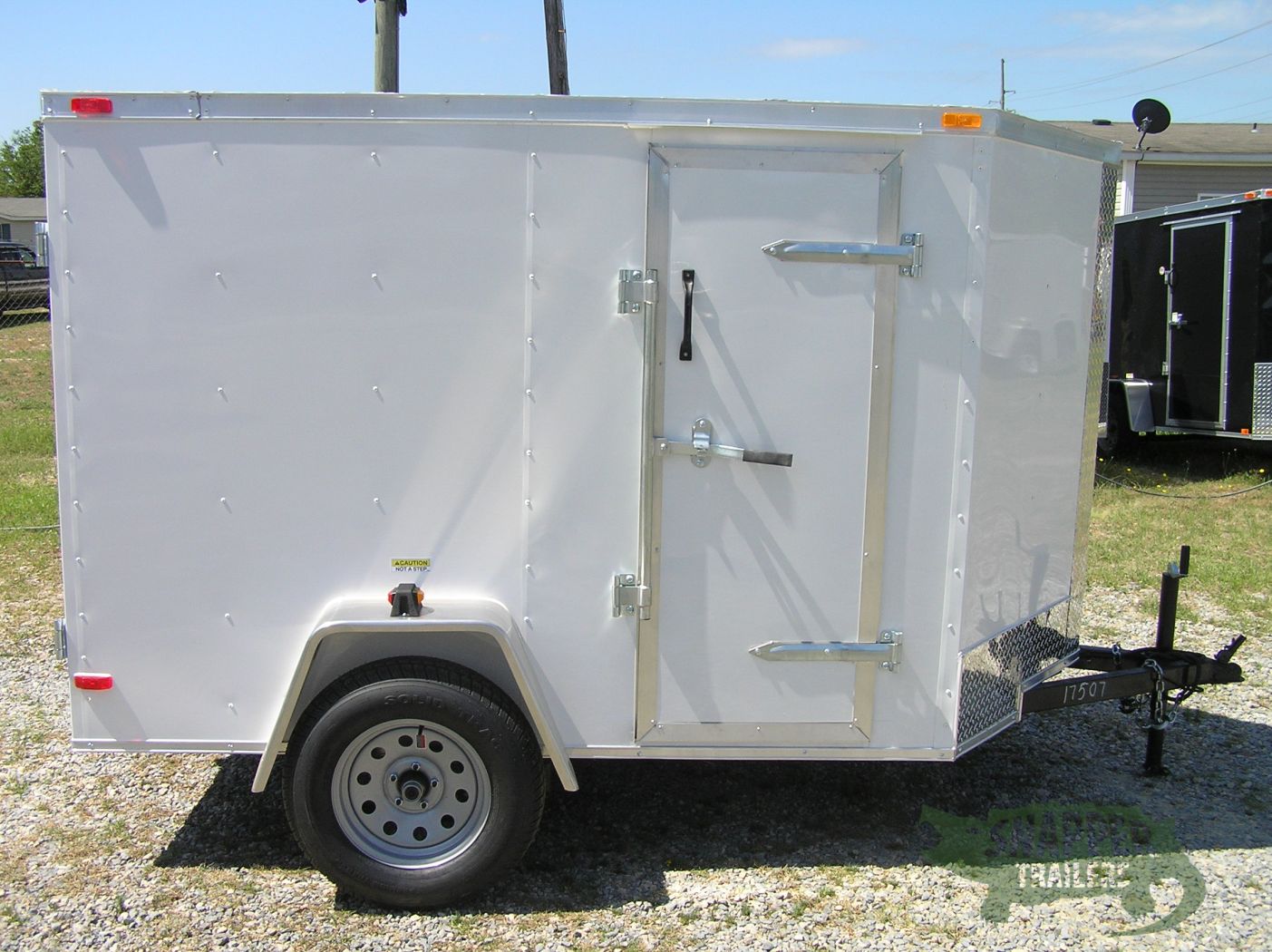 South Georgia Cargo 5x8 SA Trailer - White, Double Doors, Side Door, Extra Height