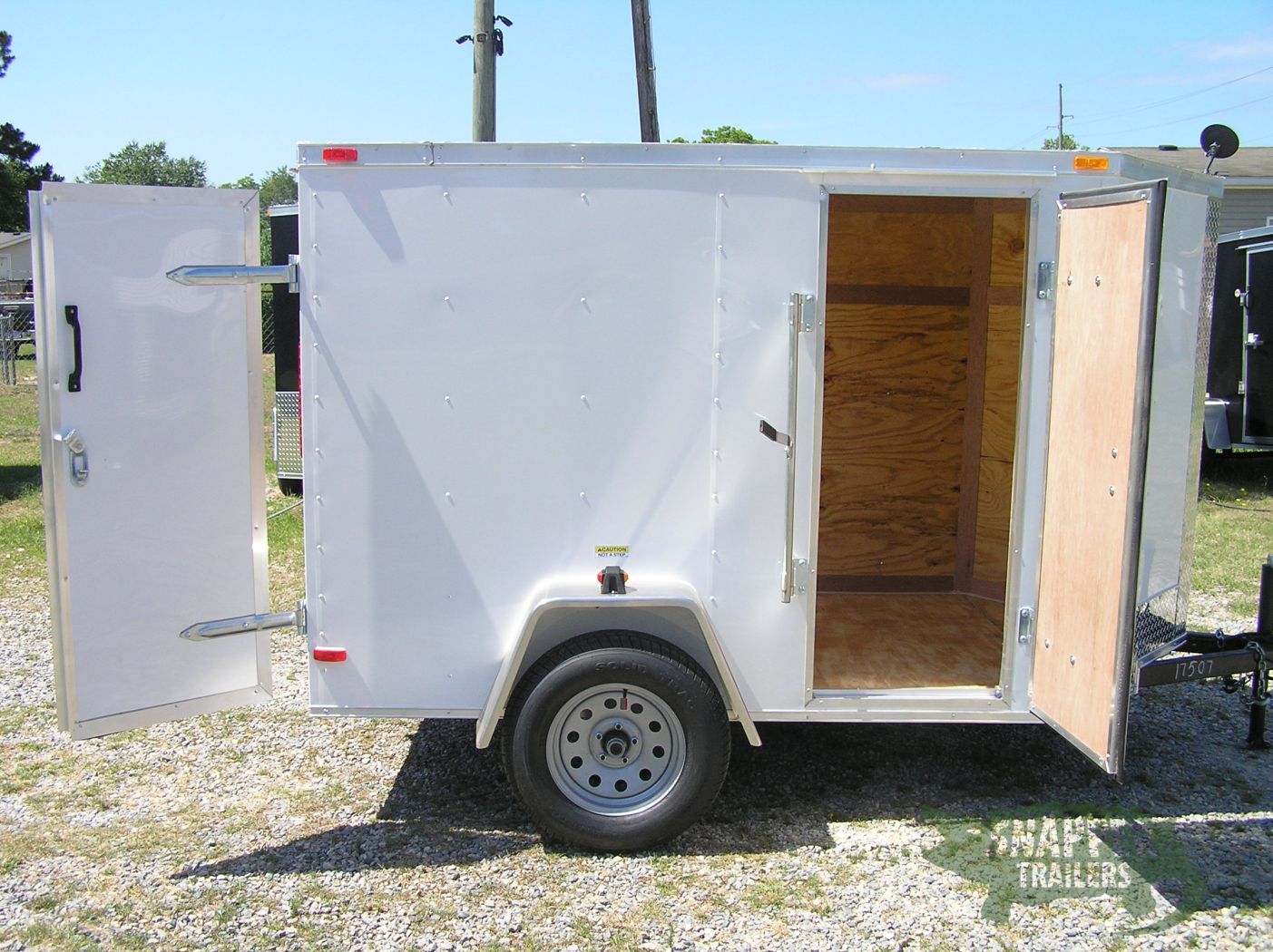 South Georgia Cargo 5x8 SA Trailer - White, Double Doors, Side Door, Extra Height - Image 10