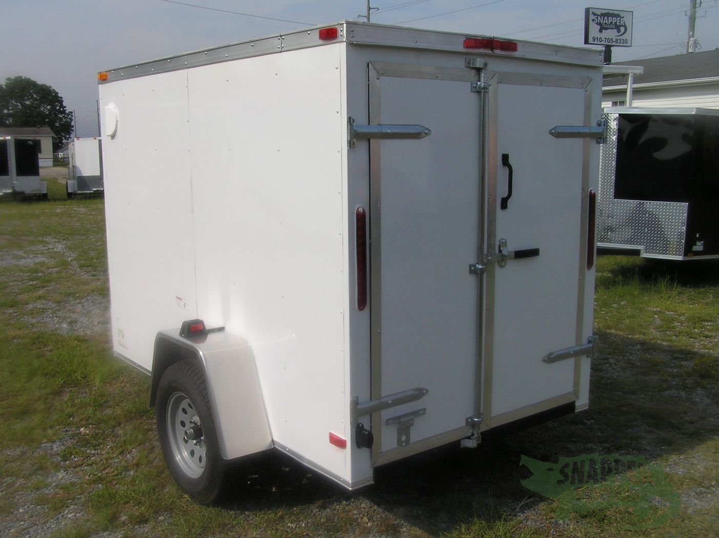 South Georgia Cargo 5x8 SA Trailer - White, Double Doors, Extra Height, Side Vents - Image 5
