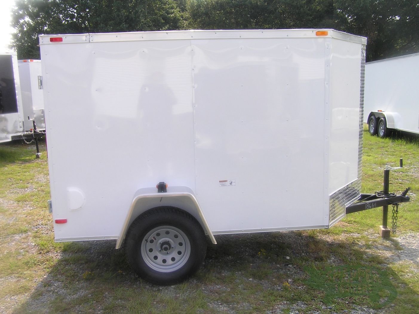 South Georgia Cargo 5x8 SA Trailer - White, Double Doors, Extra Height, Side Vents