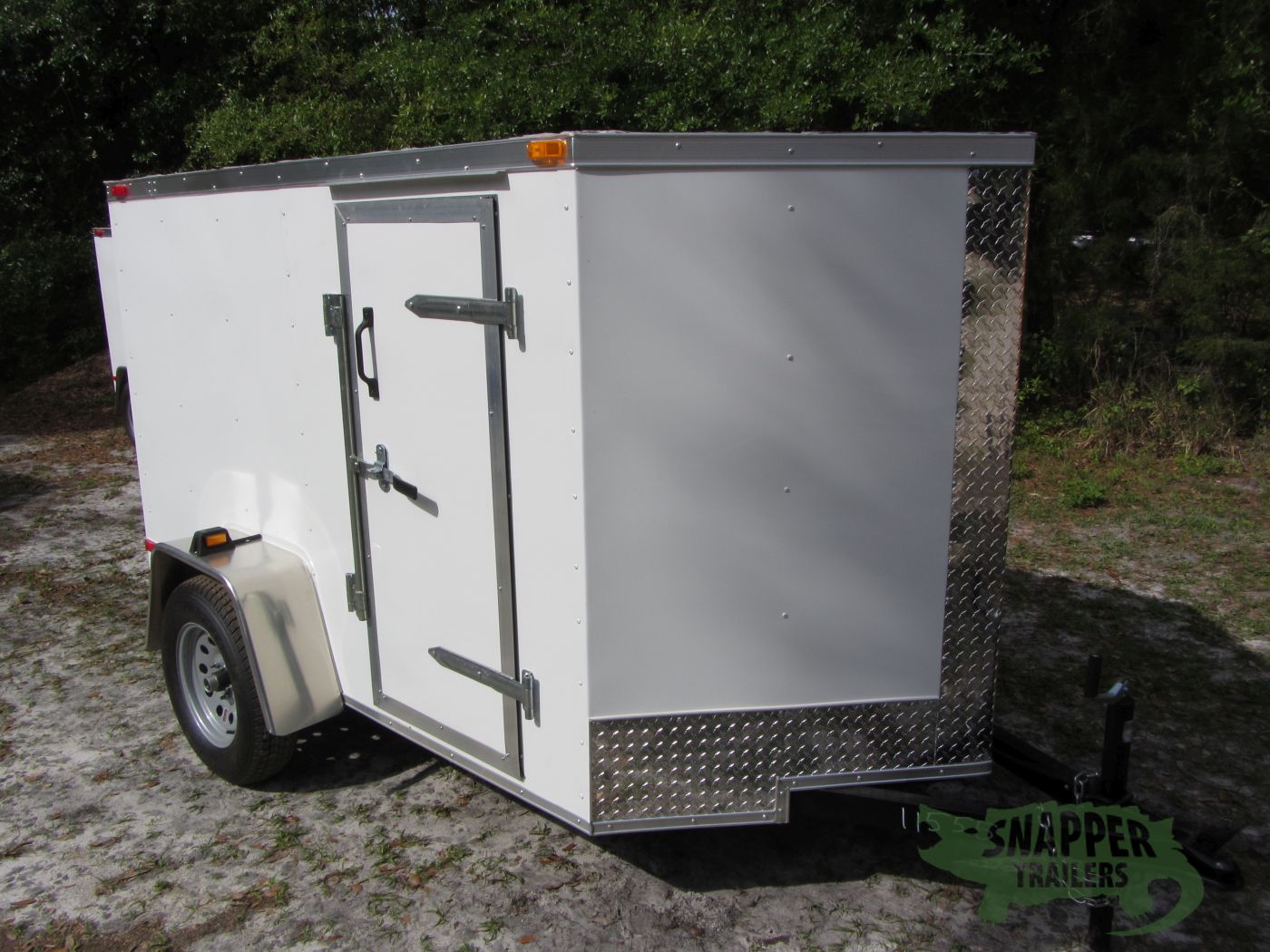South Georgia Cargo 5x8 SA Trailer - White, Ramp, Side Door - Image 14