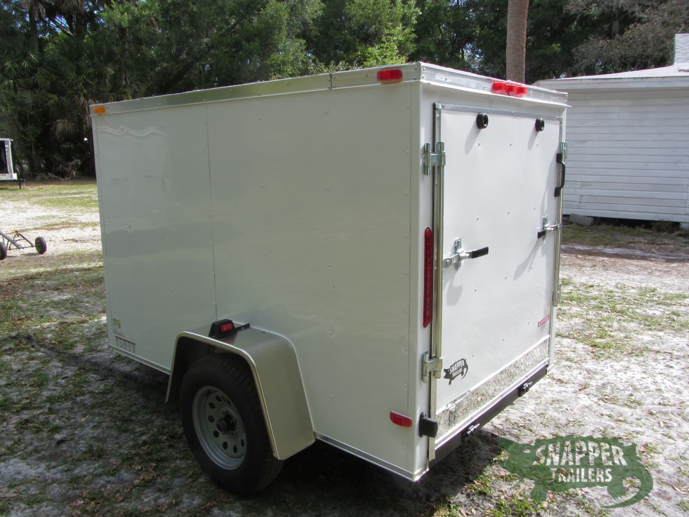 South Georgia Cargo 5x8 SA Trailer - White, Ramp, Side Door - Image 6
