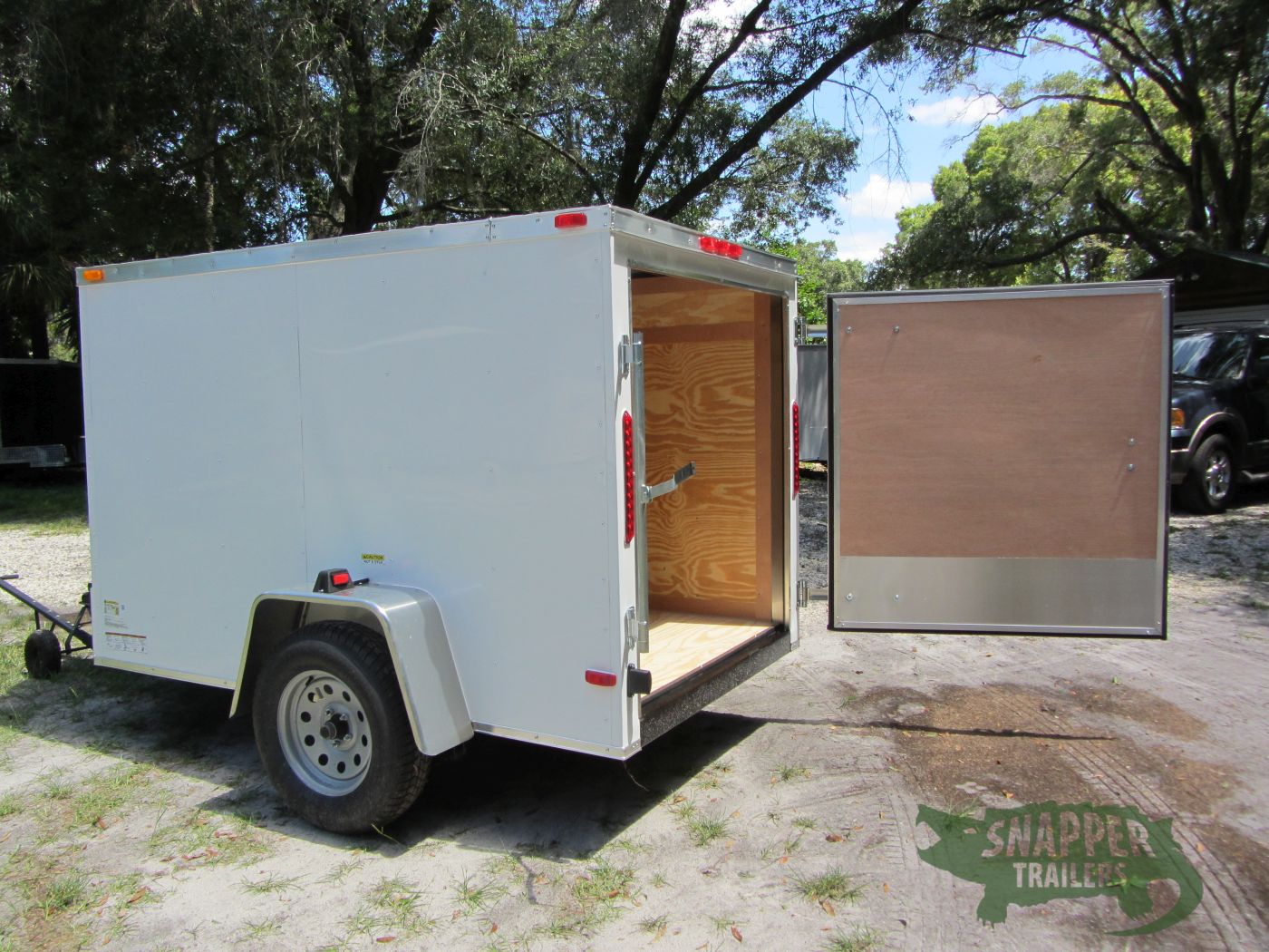 South Georgia Cargo 5x8 SA Trailer - White, Single Door, Side Door - Image 4