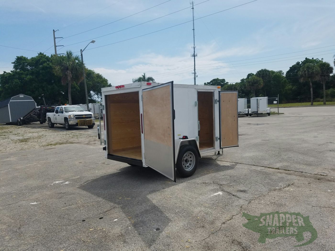 South Georgia Cargo 5x8 SA Trailer - White, Single Door, Side Door - Image 8