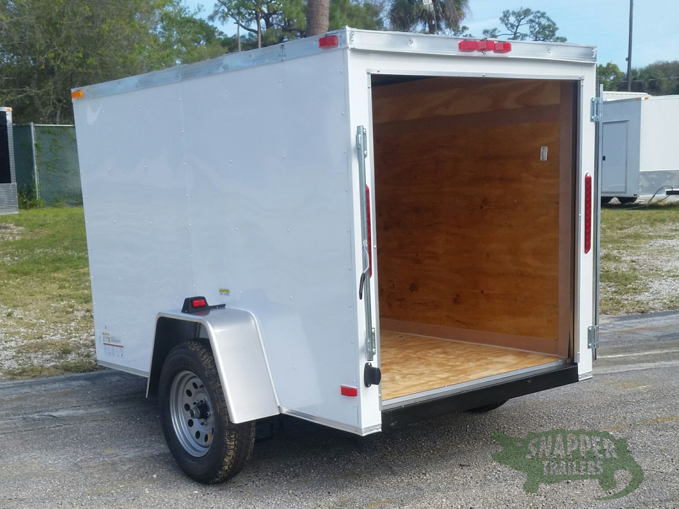 South Georgia Cargo 5x8 SA Trailer - White, Single Door - Image 4