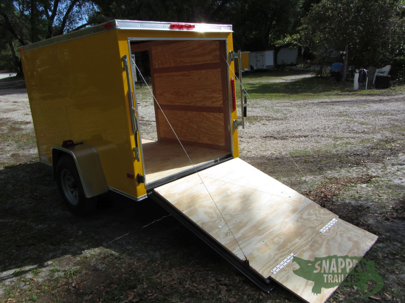 South Georgia Cargo 5x8 SA Trailer - Yellow, Ramp, Side Door - Image 4