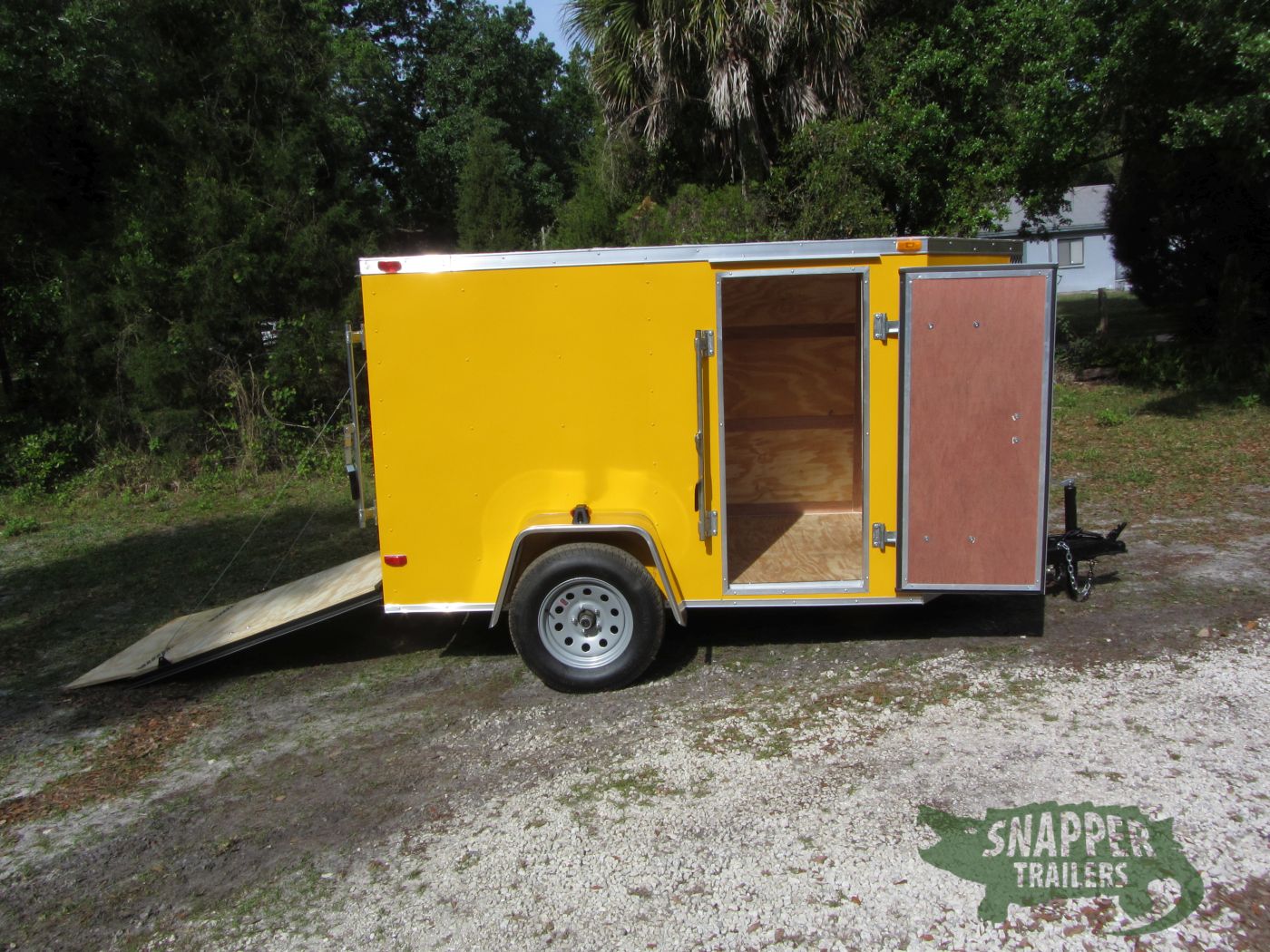 South Georgia Cargo 5x8 SA Trailer - Yellow, Ramp, Side Door - Image 10