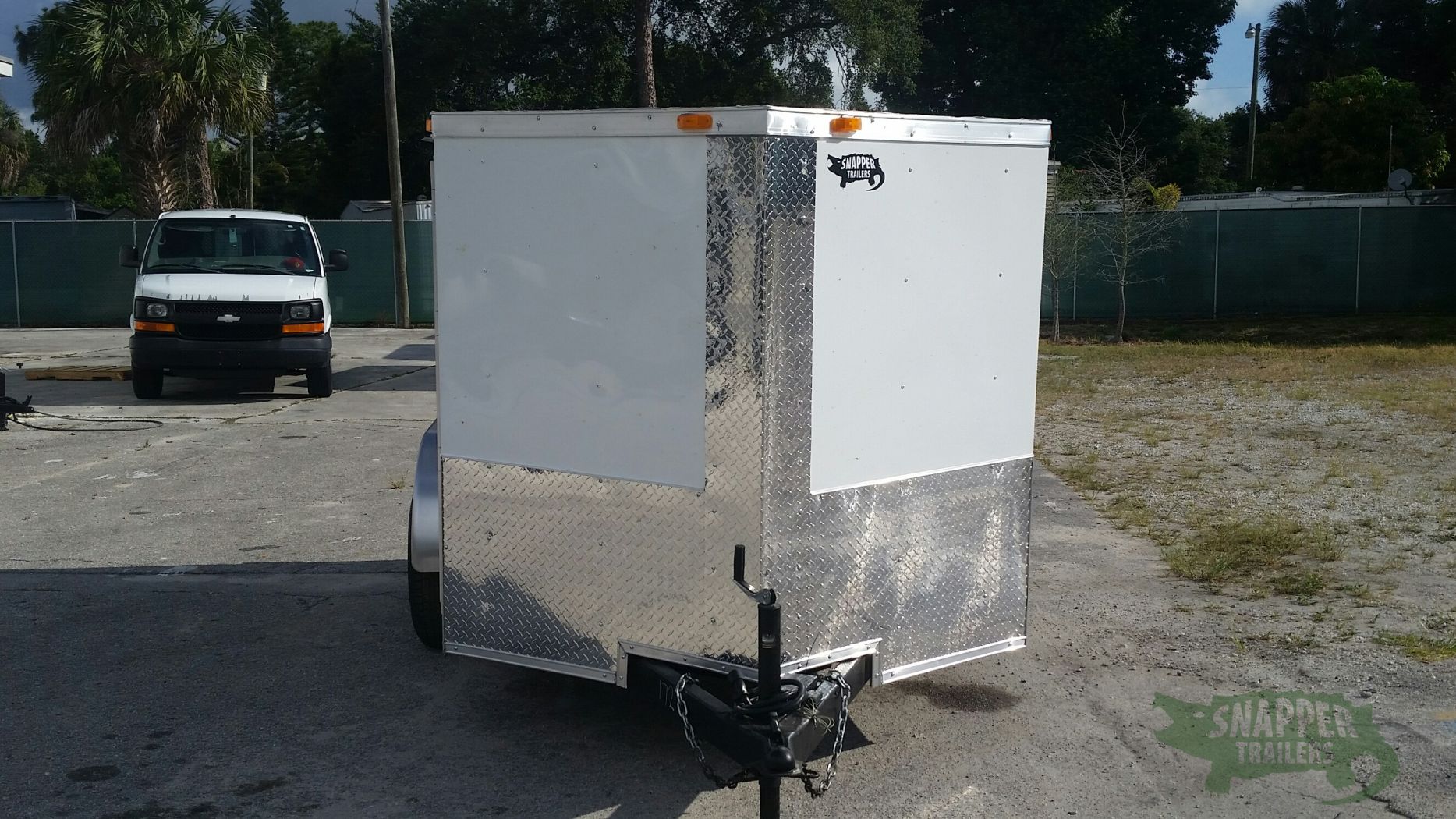 South Georgia Cargo Custom 6x10 TA Trailer - White, Double Doors, Side Door, Decreased Height, Side Vents - Image 13