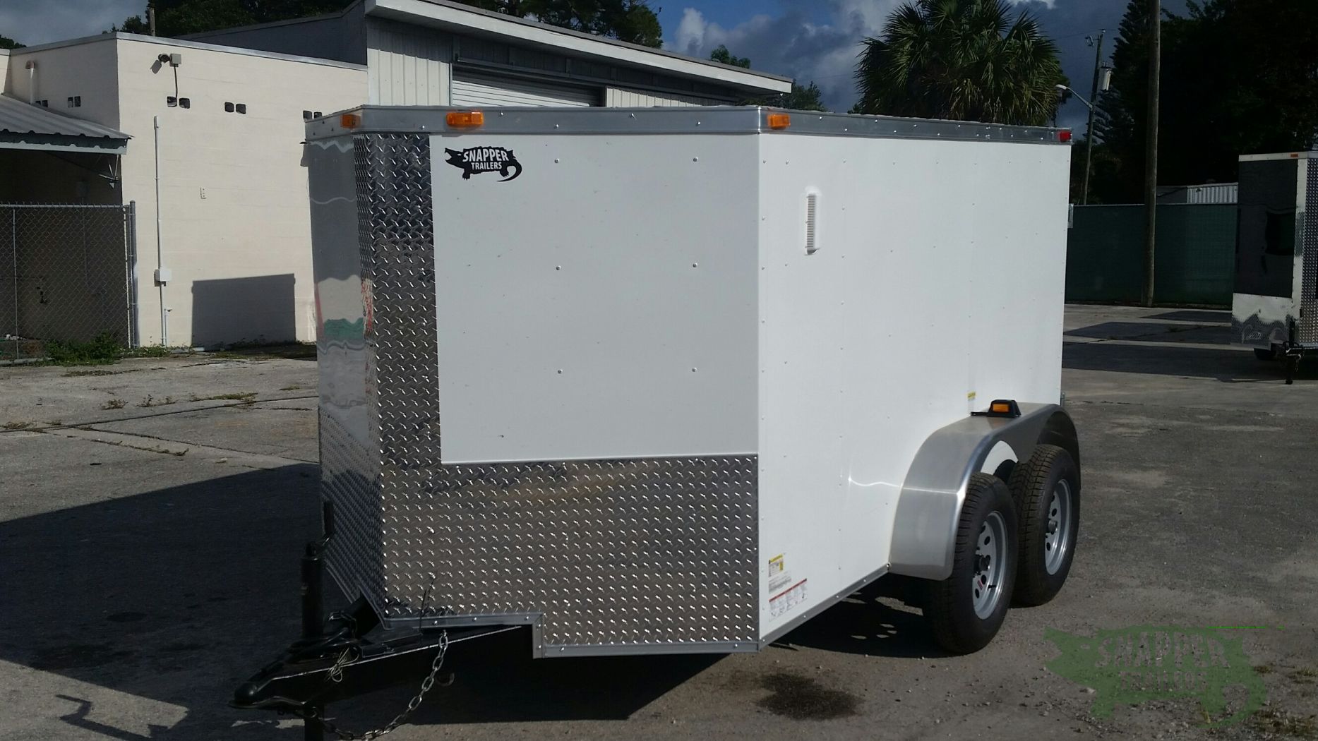South Georgia Cargo Custom 6x10 TA Trailer - White, Double Doors, Side Door, Decreased Height, Side Vents - Image 2