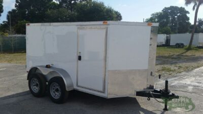 South Georgia Cargo Custom 6x10 TA Trailer - White, Double Doors, Side Door, Decreased Height, Side Vents - Image 12