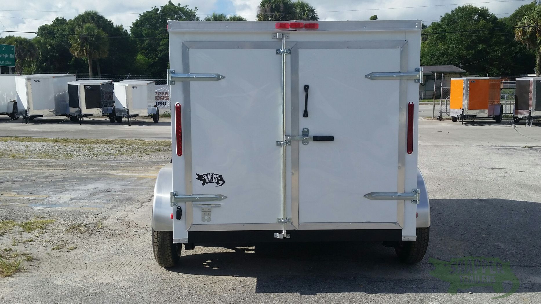 South Georgia Cargo Custom 6x10 TA Trailer - White, Double Doors, Side Door, Decreased Height, Side Vents - Image 7
