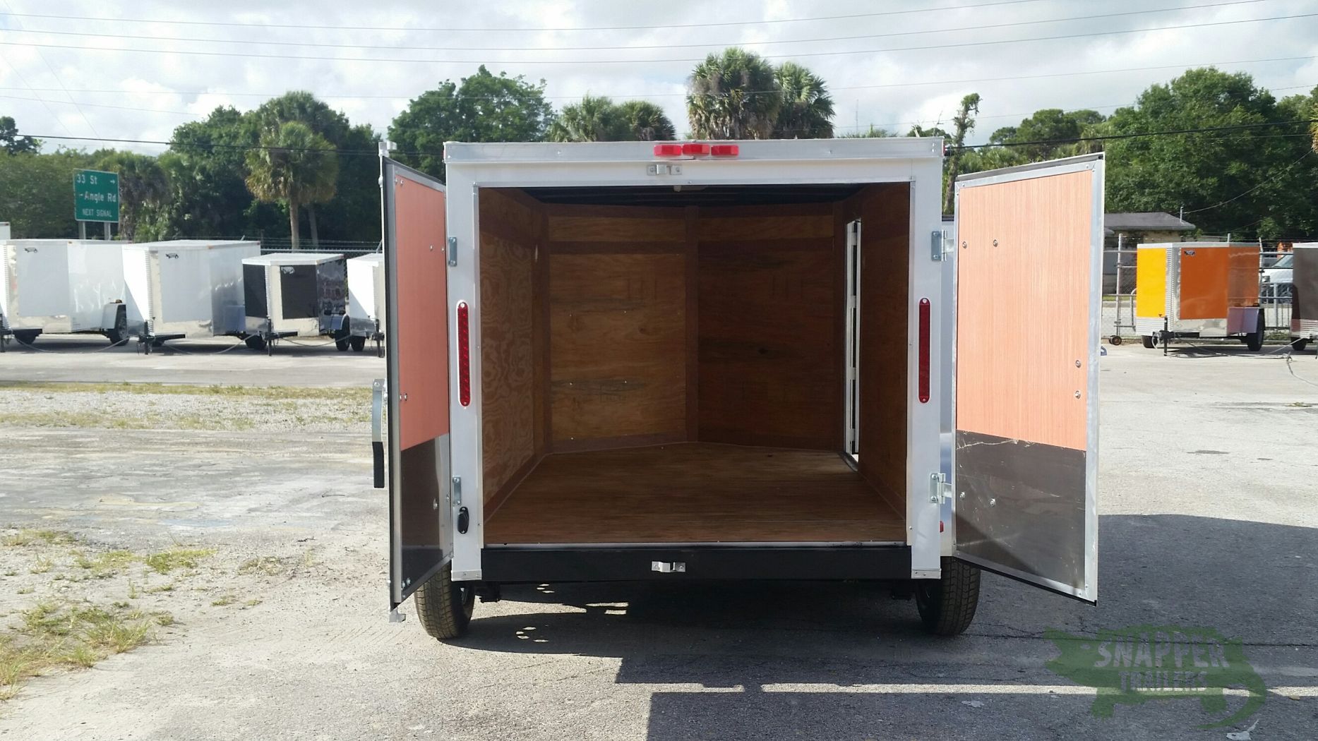 South Georgia Cargo Custom 6x10 TA Trailer - White, Double Doors, Side Door, Decreased Height, Side Vents - Image 6