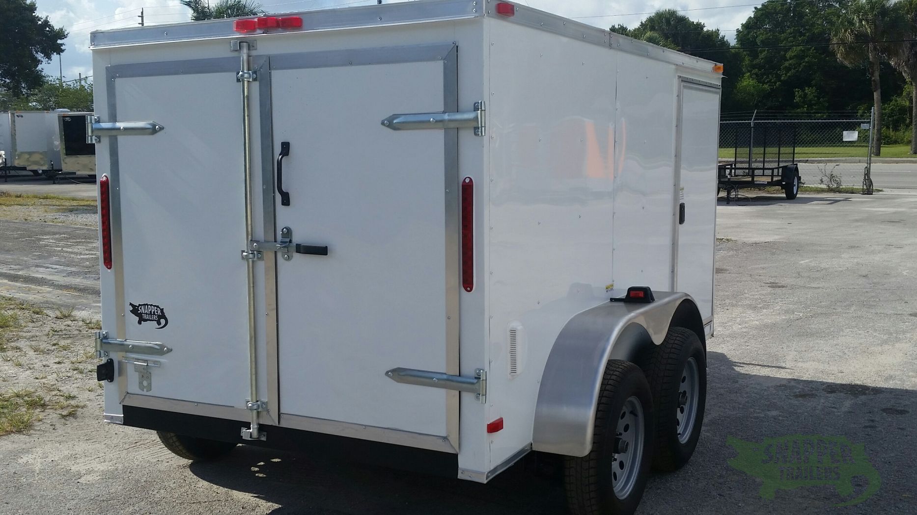 South Georgia Cargo Custom 6x10 TA Trailer - White, Double Doors, Side Door, Decreased Height, Side Vents - Image 9