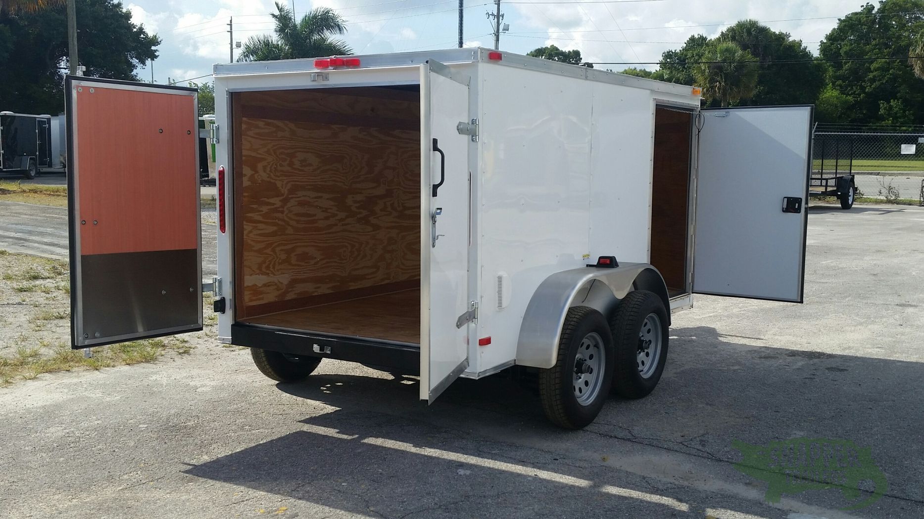 South Georgia Cargo Custom 6x10 TA Trailer - White, Double Doors, Side Door, Decreased Height, Side Vents - Image 8