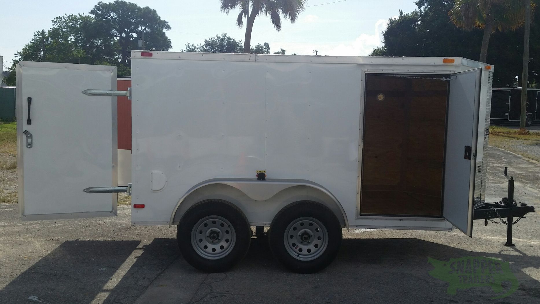 South Georgia Cargo Custom 6x10 TA Trailer - White, Double Doors, Side Door, Decreased Height, Side Vents - Image 10