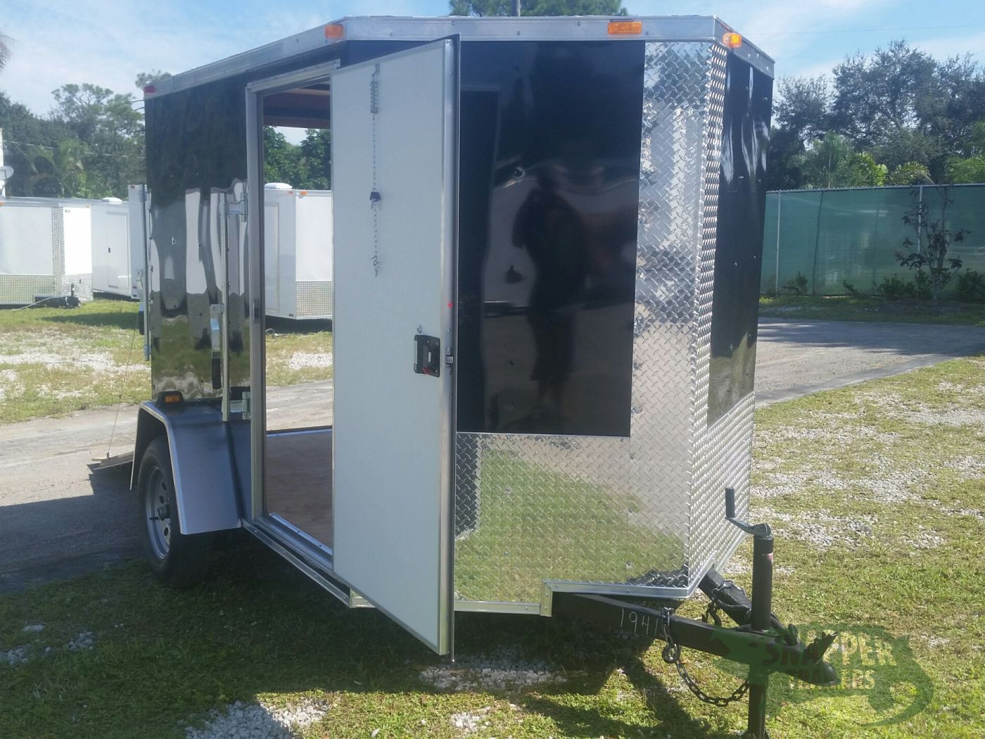 South Georgia Cargo 6x8 SA Trailer - Black, Ramp, Side Door - Image 12