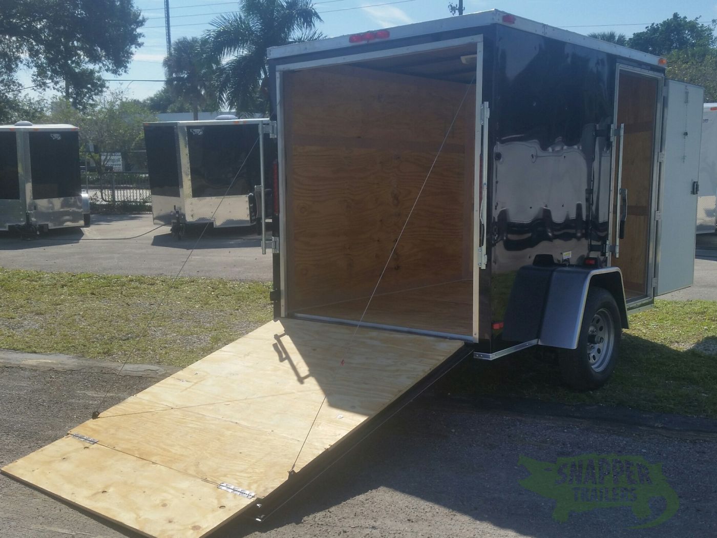 South Georgia Cargo 6x8 SA Trailer - Black, Ramp, Side Door - Image 8