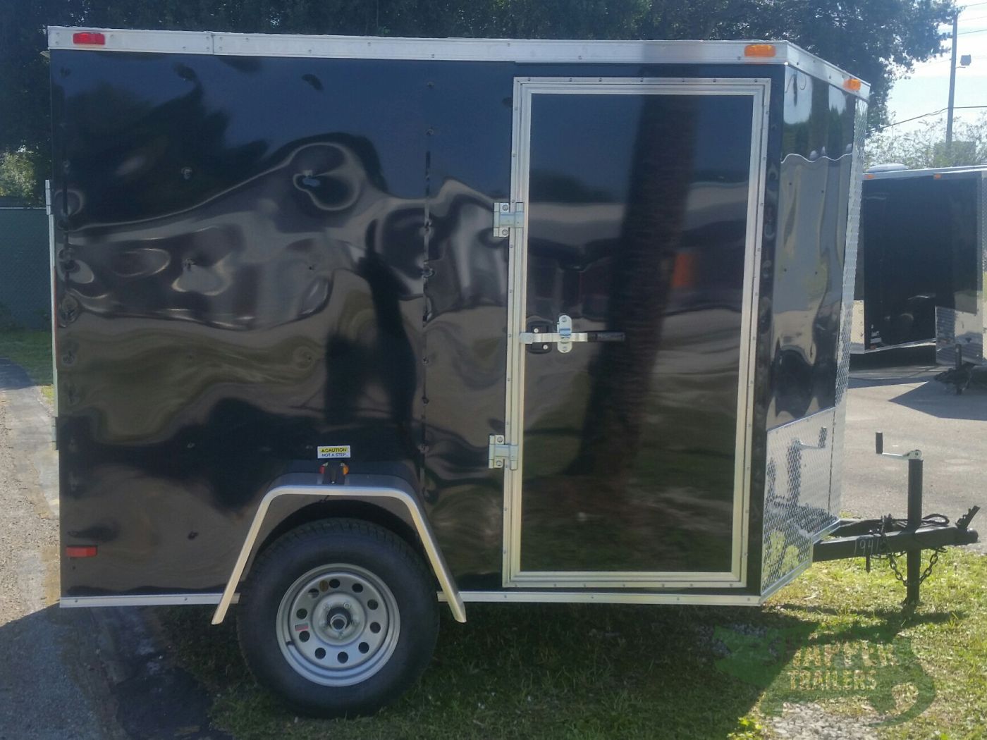 South Georgia Cargo 6x8 SA Trailer - Black, Ramp, Side Door