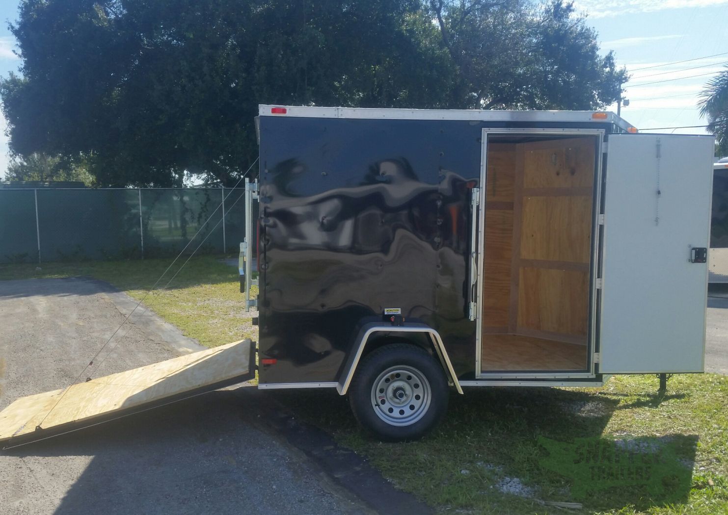 South Georgia Cargo 6x8 SA Trailer - Black, Ramp, Side Door - Image 10