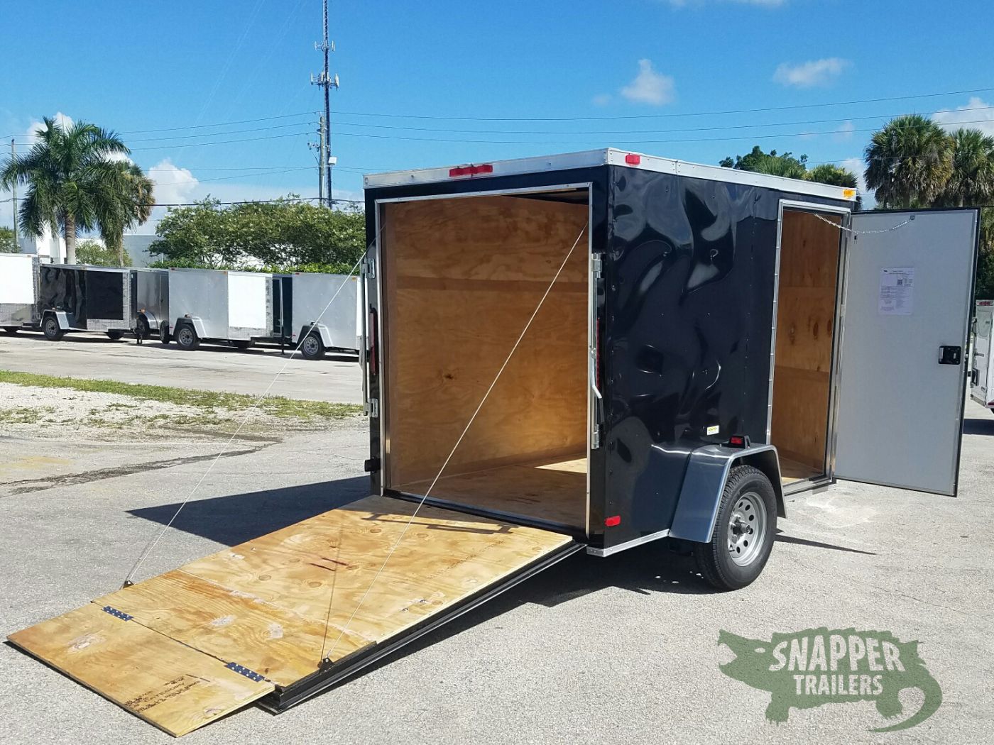 South Georgia Cargo 6x8 SA Trailer - Black, Ramp, Side Door - Image 8