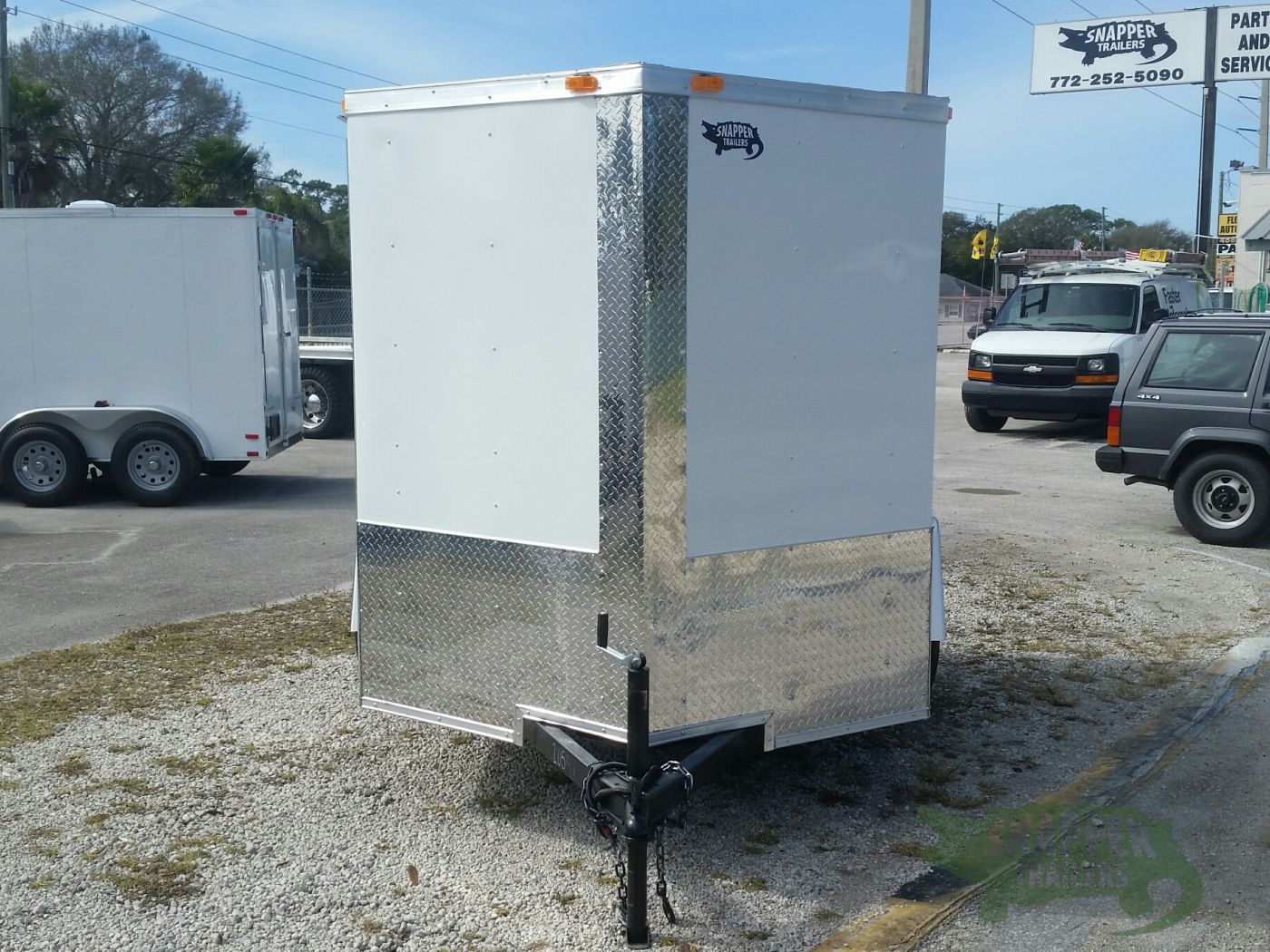 South Georgia Cargo 6x8 SA Trailer - White, Double Barn Doors, Side Door - Image 17