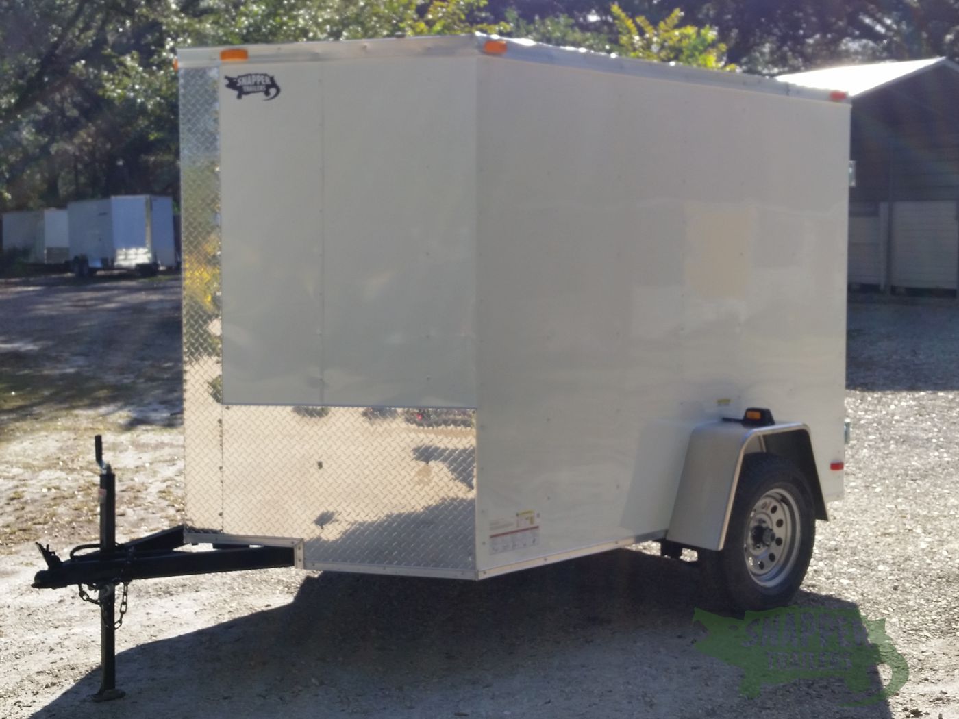South Georgia Cargo 6x8 SA Trailer - White, Double Barn Doors, Side Door - Image 3