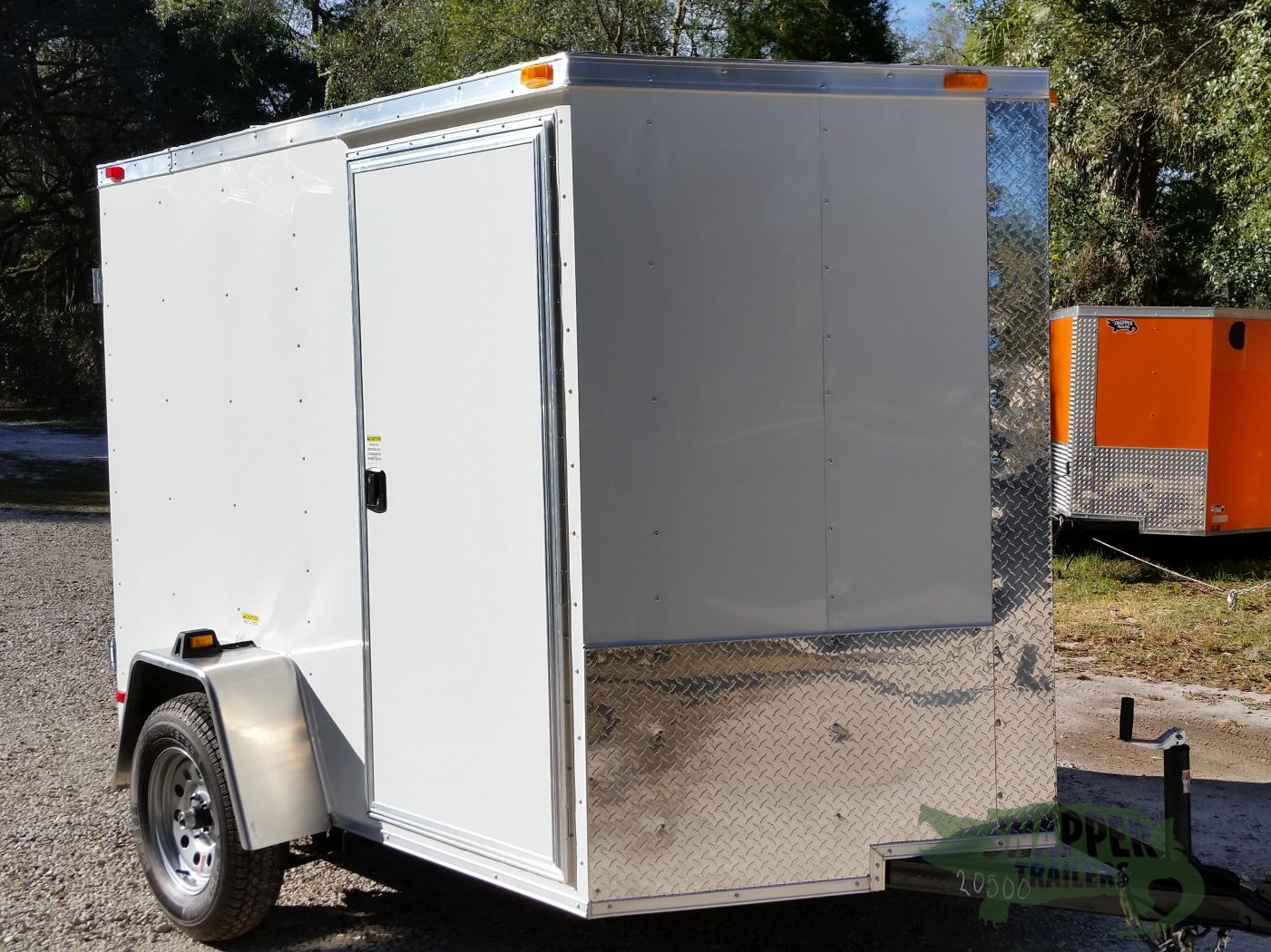 South Georgia Cargo 6x8 SA Trailer - White, Double Barn Doors, Side Door - Image 16