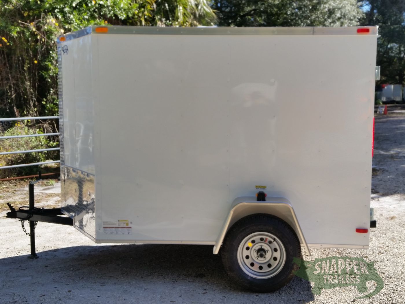 South Georgia Cargo 6x8 SA Trailer - White, Double Barn Doors, Side Door - Image 5