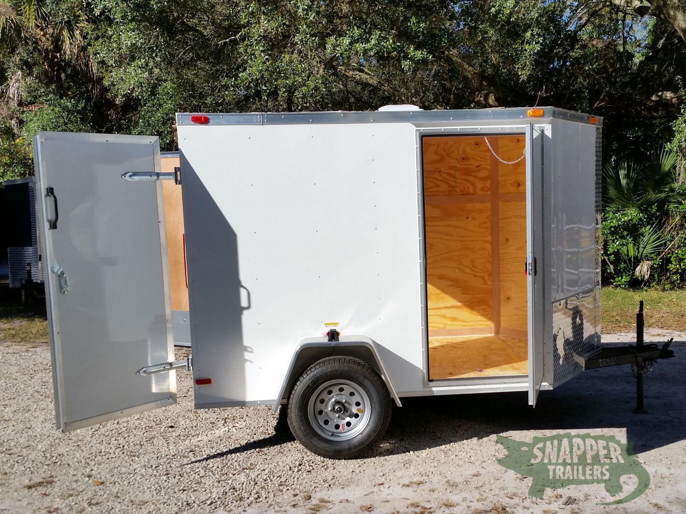South Georgia Cargo 6x8 SA Trailer - White, Double Barn Doors, Side Door - Image 12