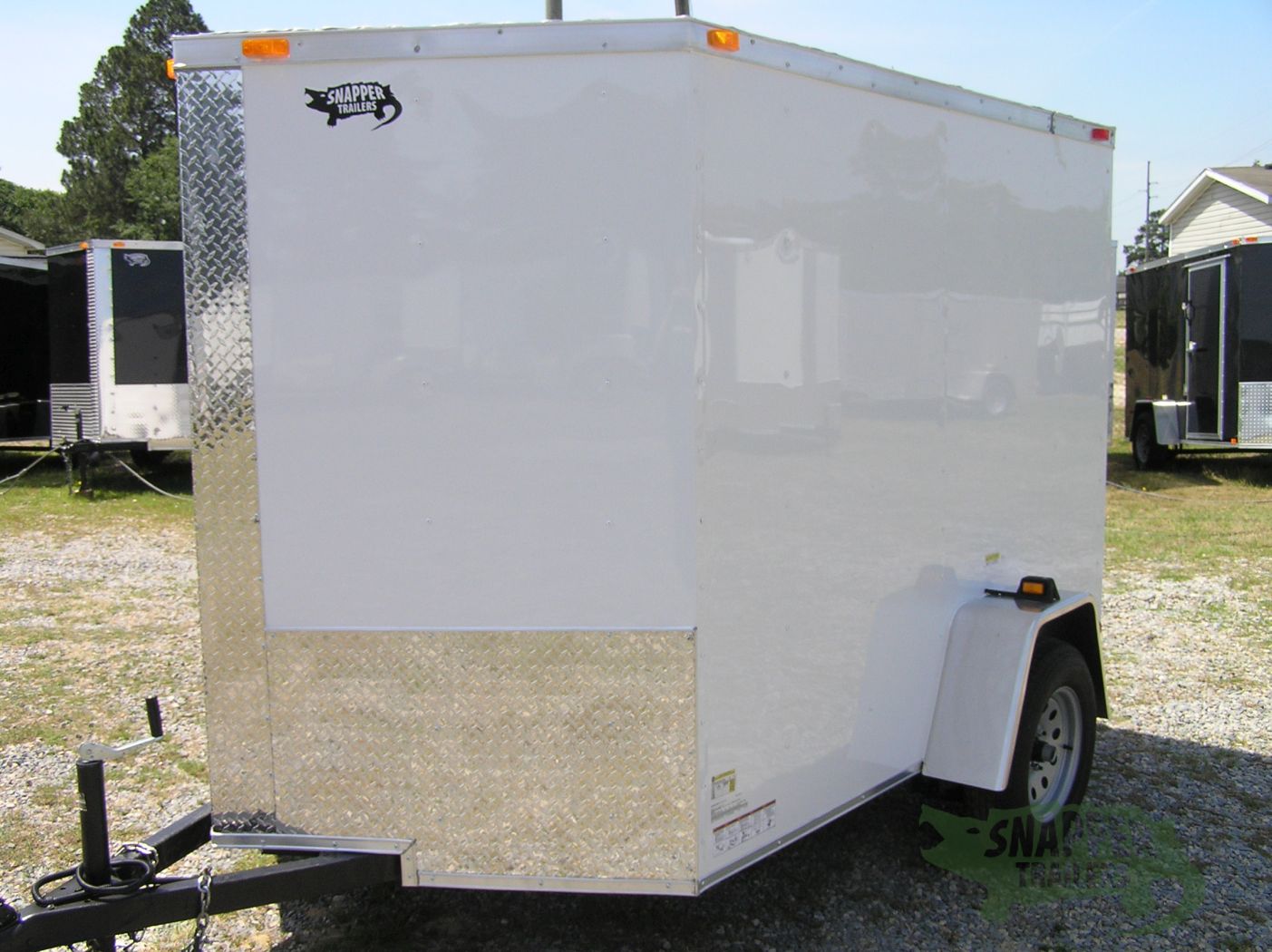 South Georgia Cargo 6x8 SA Trailer - White, Ramp, Side Door, D-Rings - Image 7