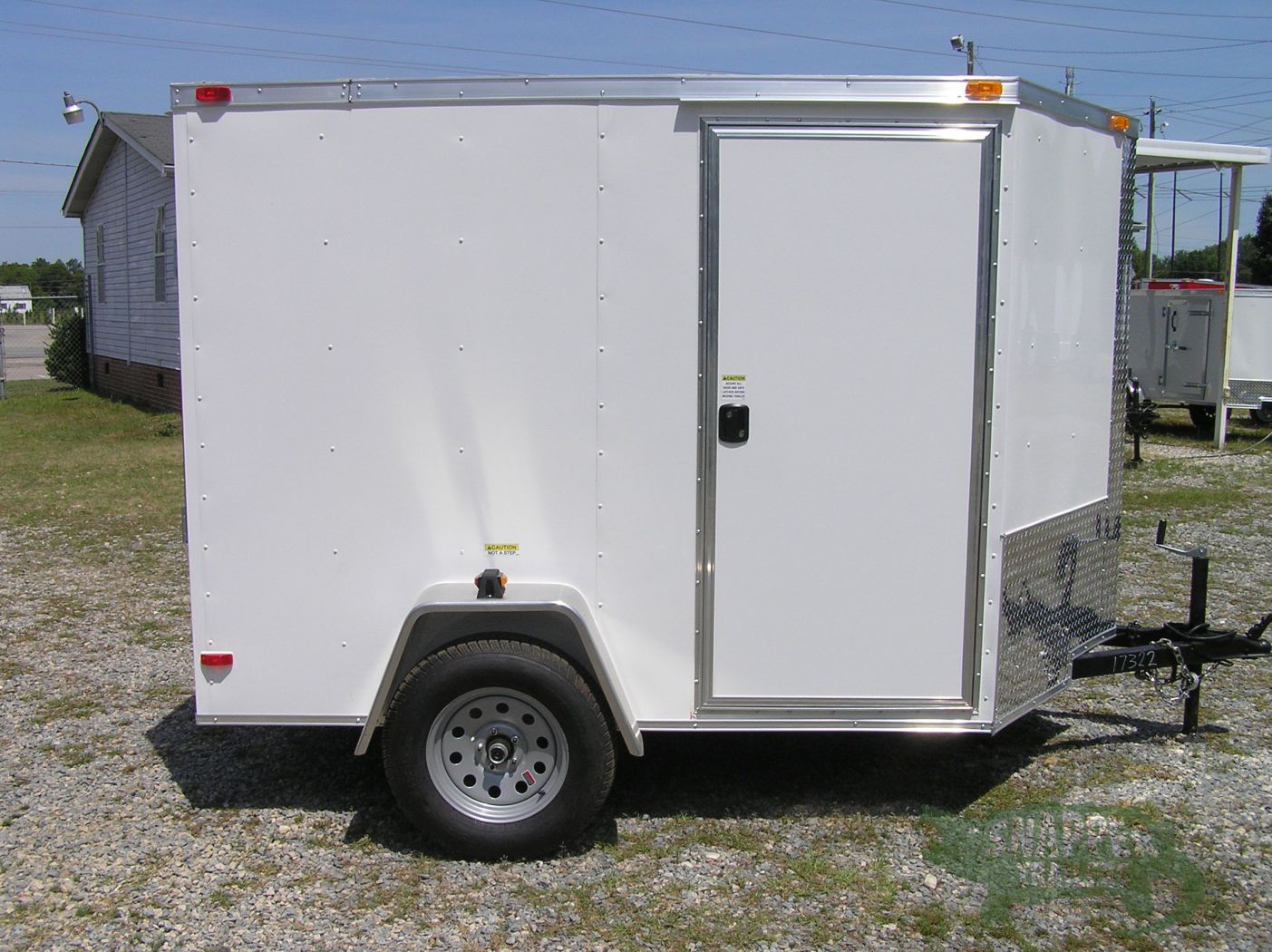 6x8 Sa Trailer White Ramp Side Door D Rings Snapper Trailers