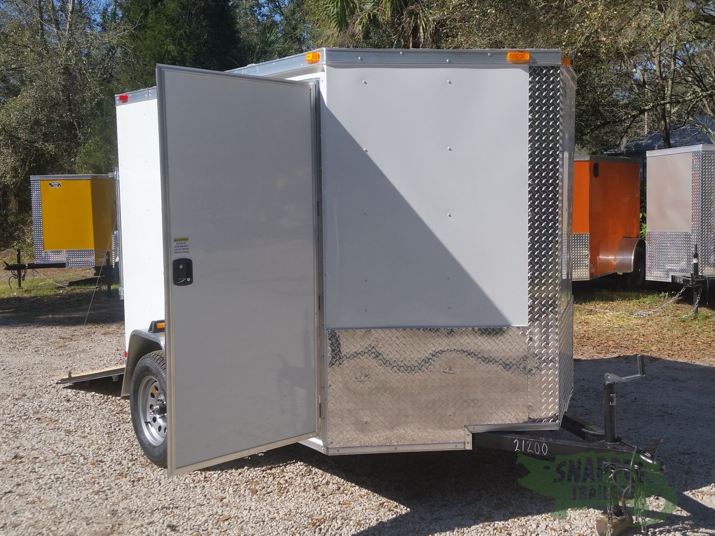 South Georgia Cargo 6x8 SA Trailer - White, Ramp, Side Door - Image 13