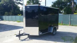 Alternative view of South Georgia Cargo 6x10 SA Trailer - Black, Ramp, Side Door, Extra Height